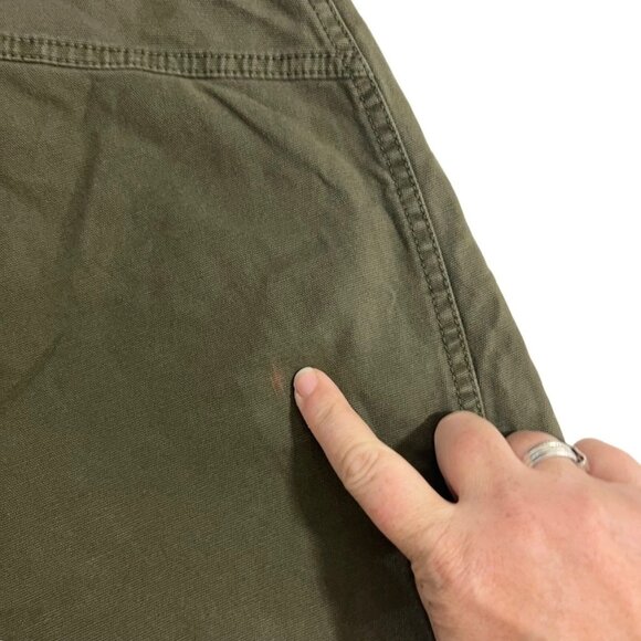 40% off! Sundance women’s pants 29 US 8 green canvas side zip cargo style low ri - Picture 5 of 6